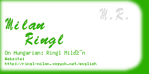 milan ringl business card